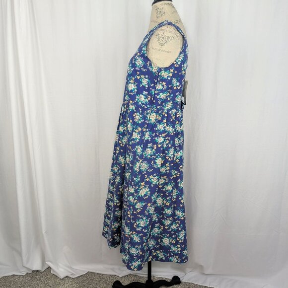 Vintage Laura Ashley Dress 10 Large Purple Floral Midi - Picture 6 of 13